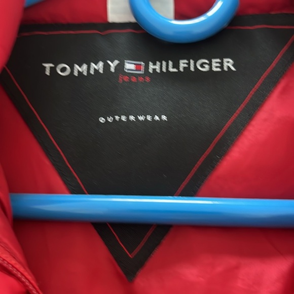 Tommy Hilfiger Down Short  Red Puffer Jacket - Picture 6 of 8